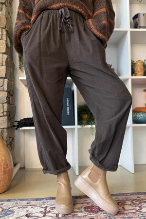 Stanley Baby Cord Jogger Chocolate /15=